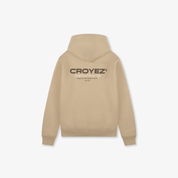 CROYEZ FAMILY OWNED BUSINESS HOODIE | BEIGE/BROWN
