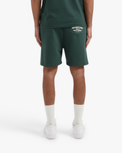 CROYEZ FRATERNITÉ PUFF SHORTS | DARK GREEN/OFF-WHITE
