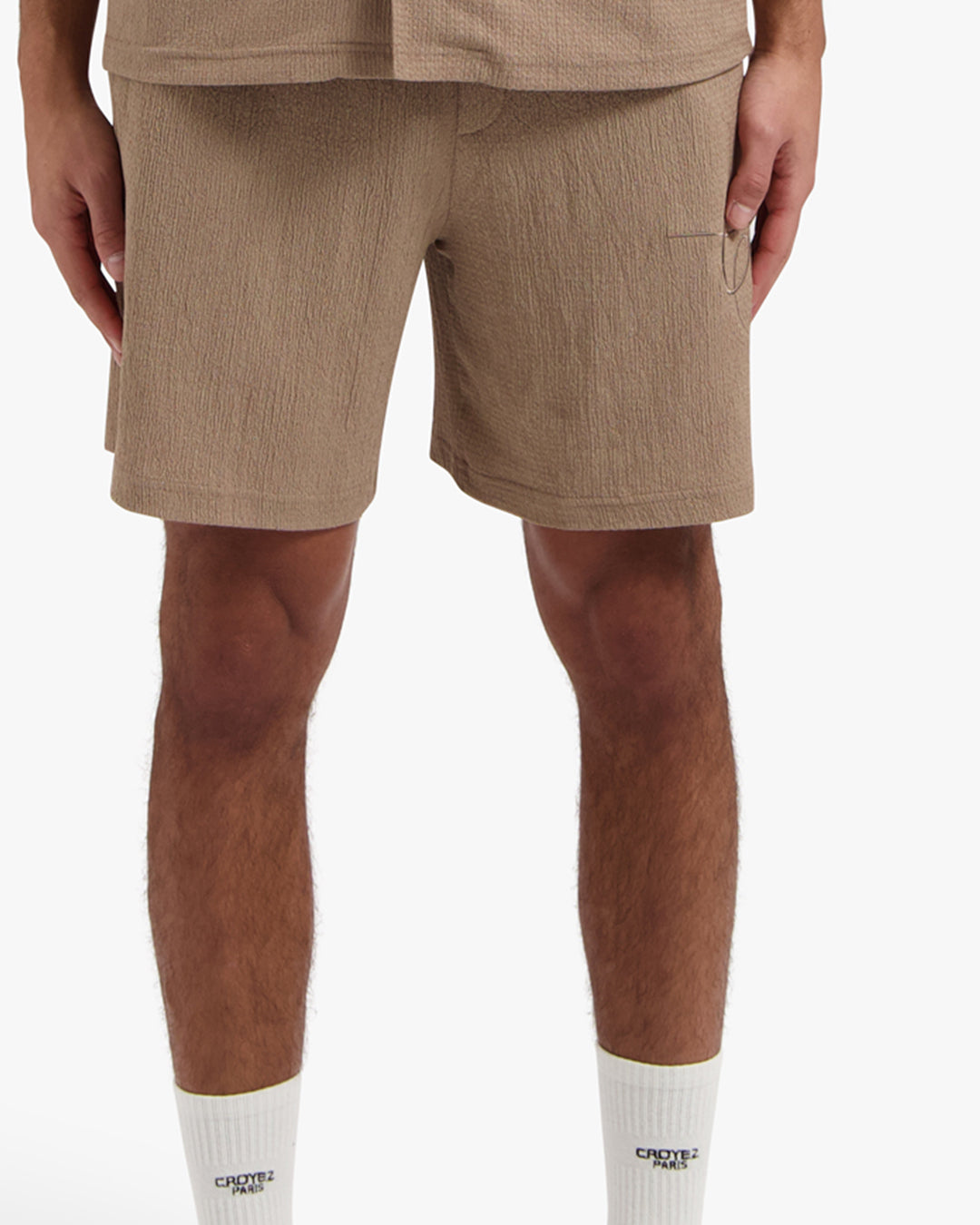 CROYEZ SEERSUCKER SHORTS | MUSHROOM