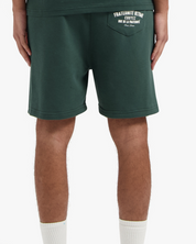 CROYEZ FRATERNITÉ PUFF SHORTS | DARK GREEN/OFF-WHITE