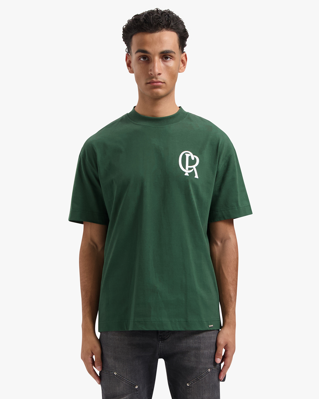 CROYEZ INITIAL T-SHIRT - DARK GREEN