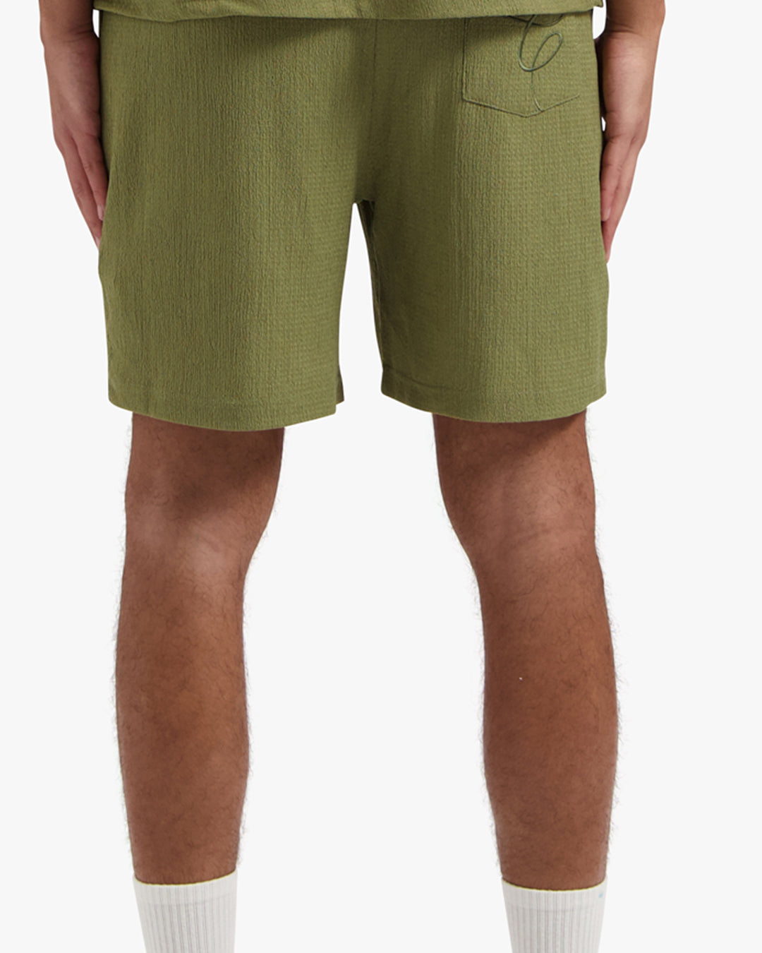 CROYEZ SEERSUCKER SHORTS | WASHED OLIVE