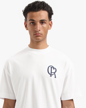 CROYEZ INITIAL T-SHIRT | WHITE/NAVY
