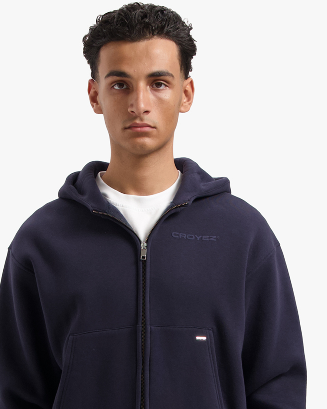 CROYEZ BASIC ZIP HOODIE - NAVY