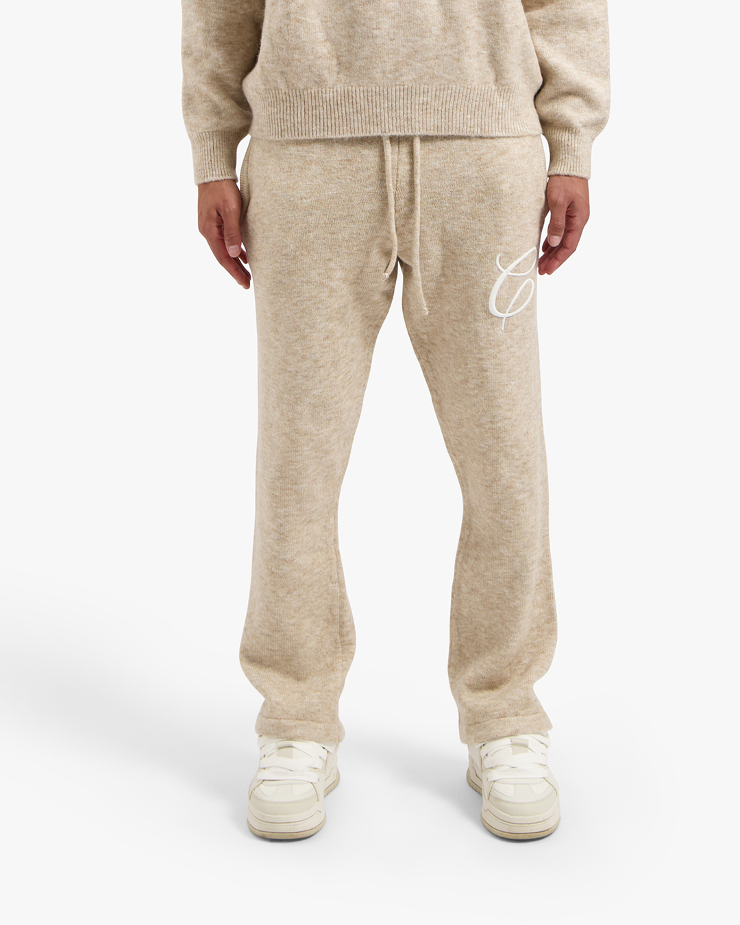 CROYEZ ESSENCE KNIT PANTS - BEIGE