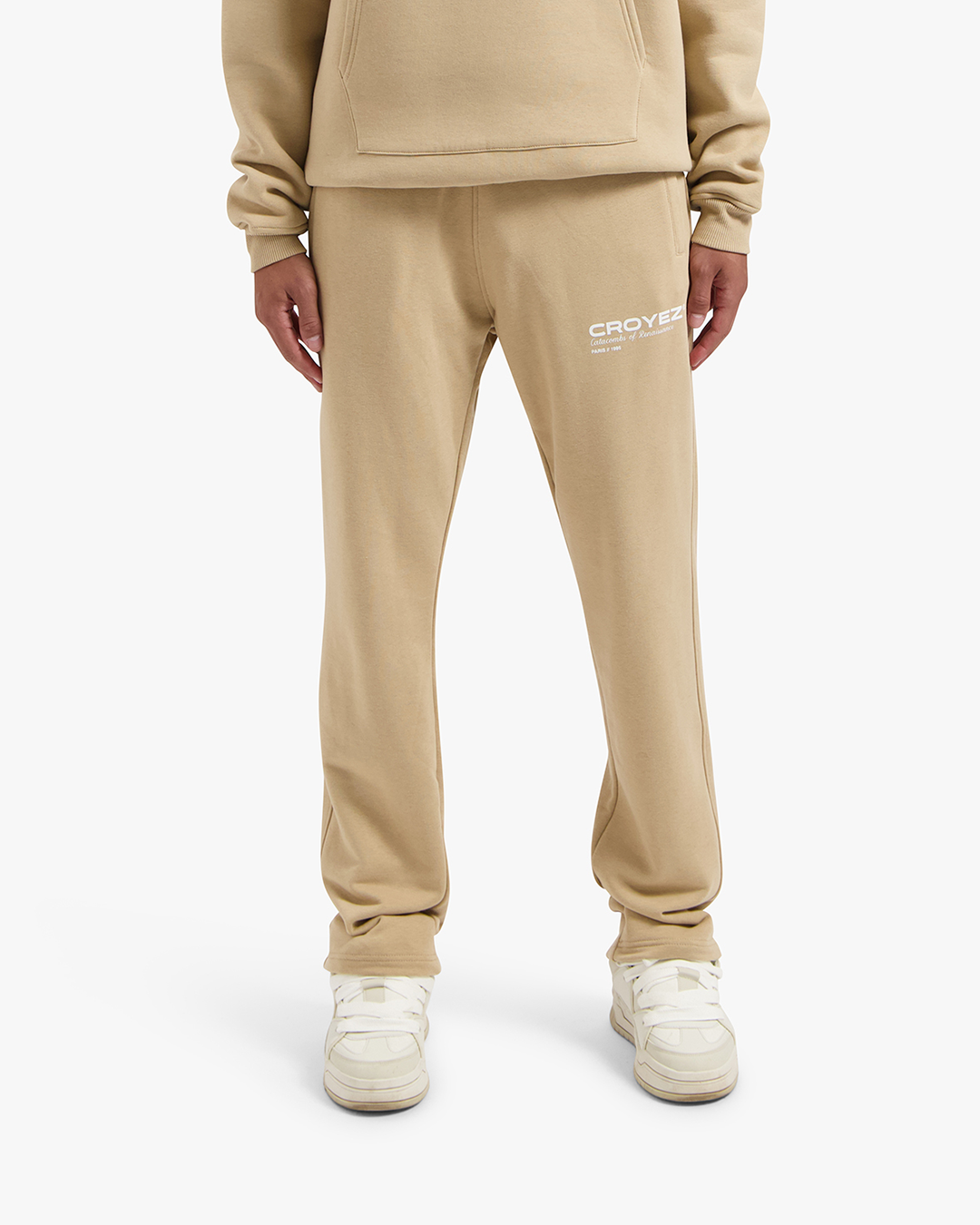 CROYEZ ATELIER SWEATPANTS - BEIGE/WHITE