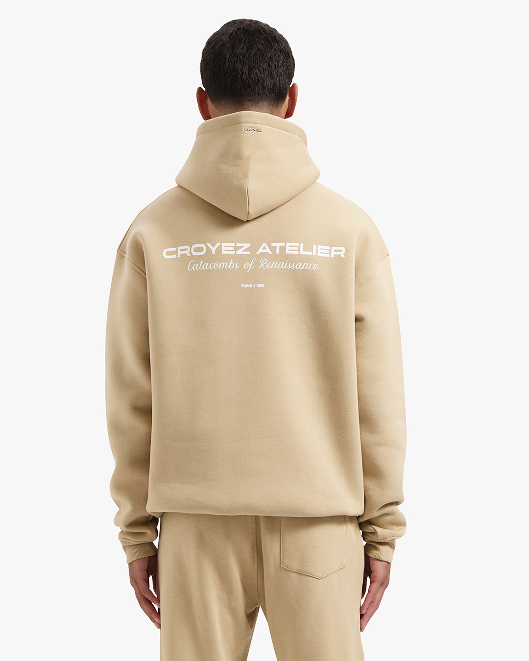 CROYEZ ATELIER HOODIE - BEIGE/WHITE