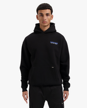 CROYEZ FRÈRES HOODIE | BLACK/COBALT