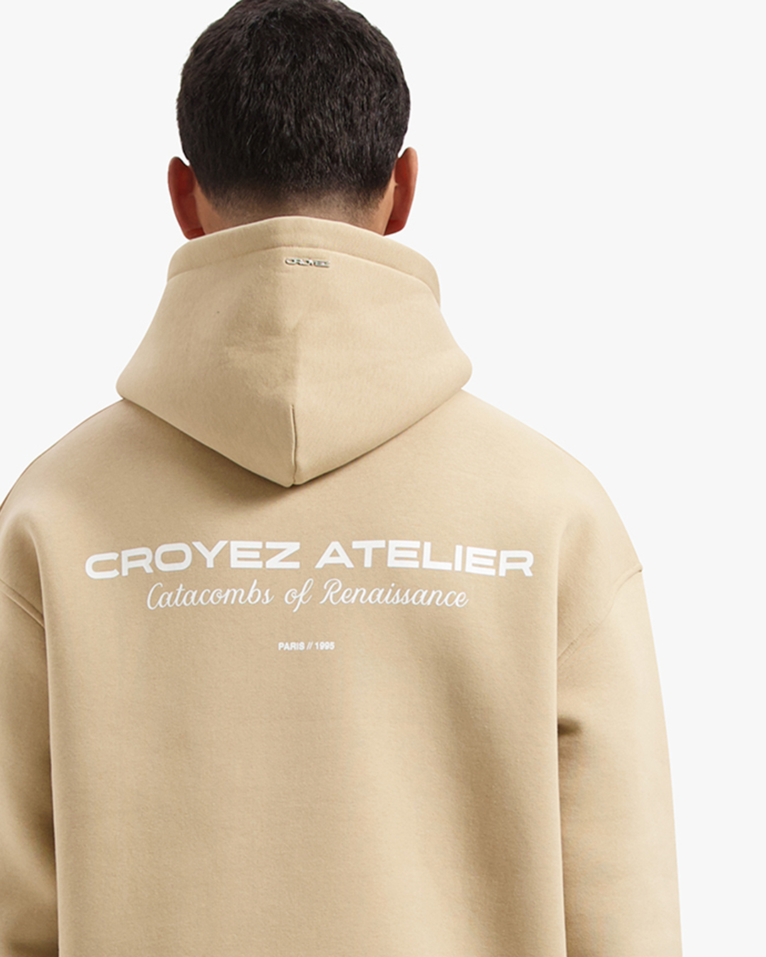 CROYEZ ATELIER HOODIE - BEIGE/WHITE