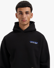 CROYEZ FRÈRES HOODIE | BLACK/COBALT