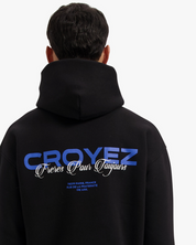 CROYEZ FRÈRES HOODIE | BLACK/COBALT