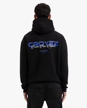 CROYEZ FRÈRES HOODIE | BLACK/COBALT