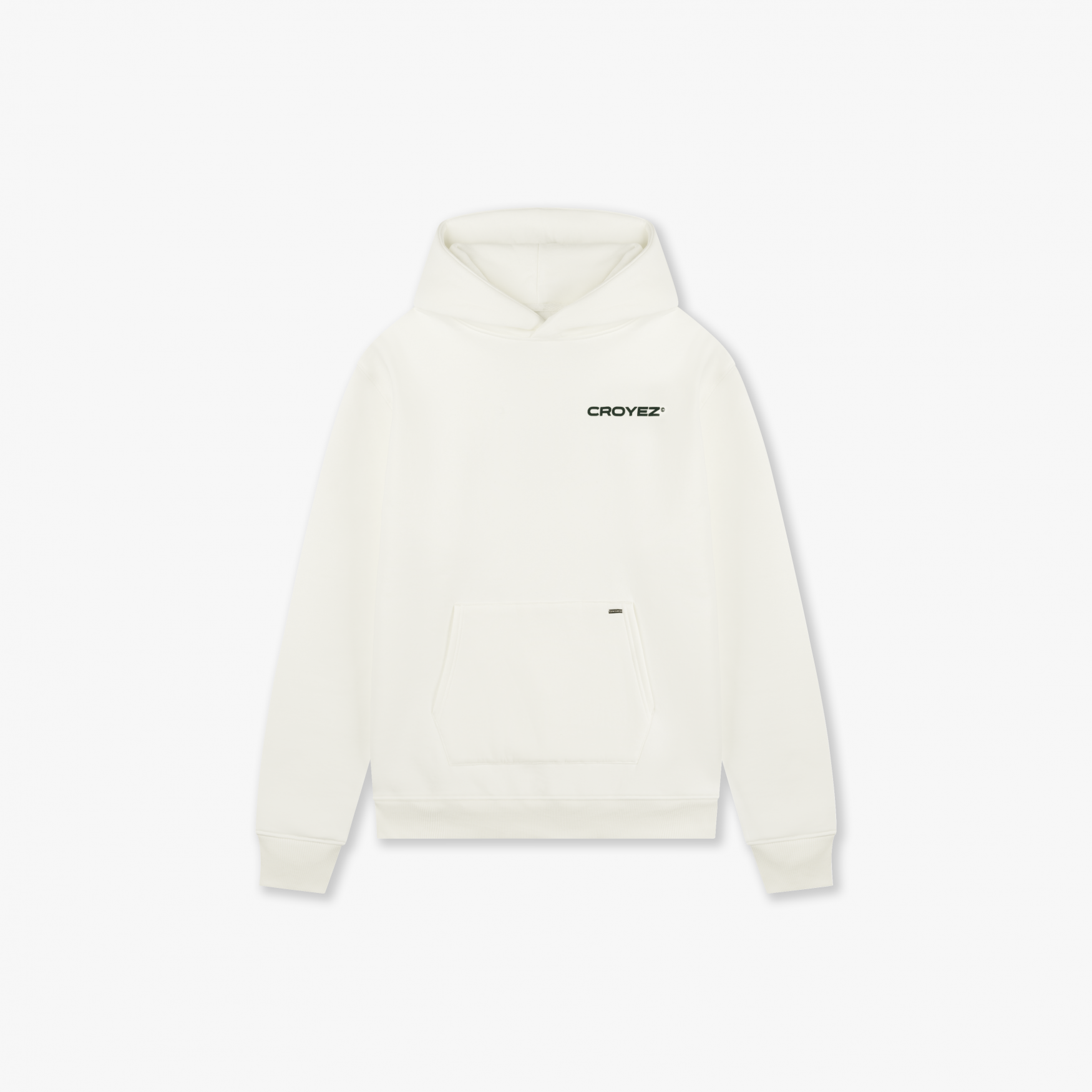CROYEZ FAMILY OWNED BUSINESS HOODIE | OFF-WHITE/DARK GREEN