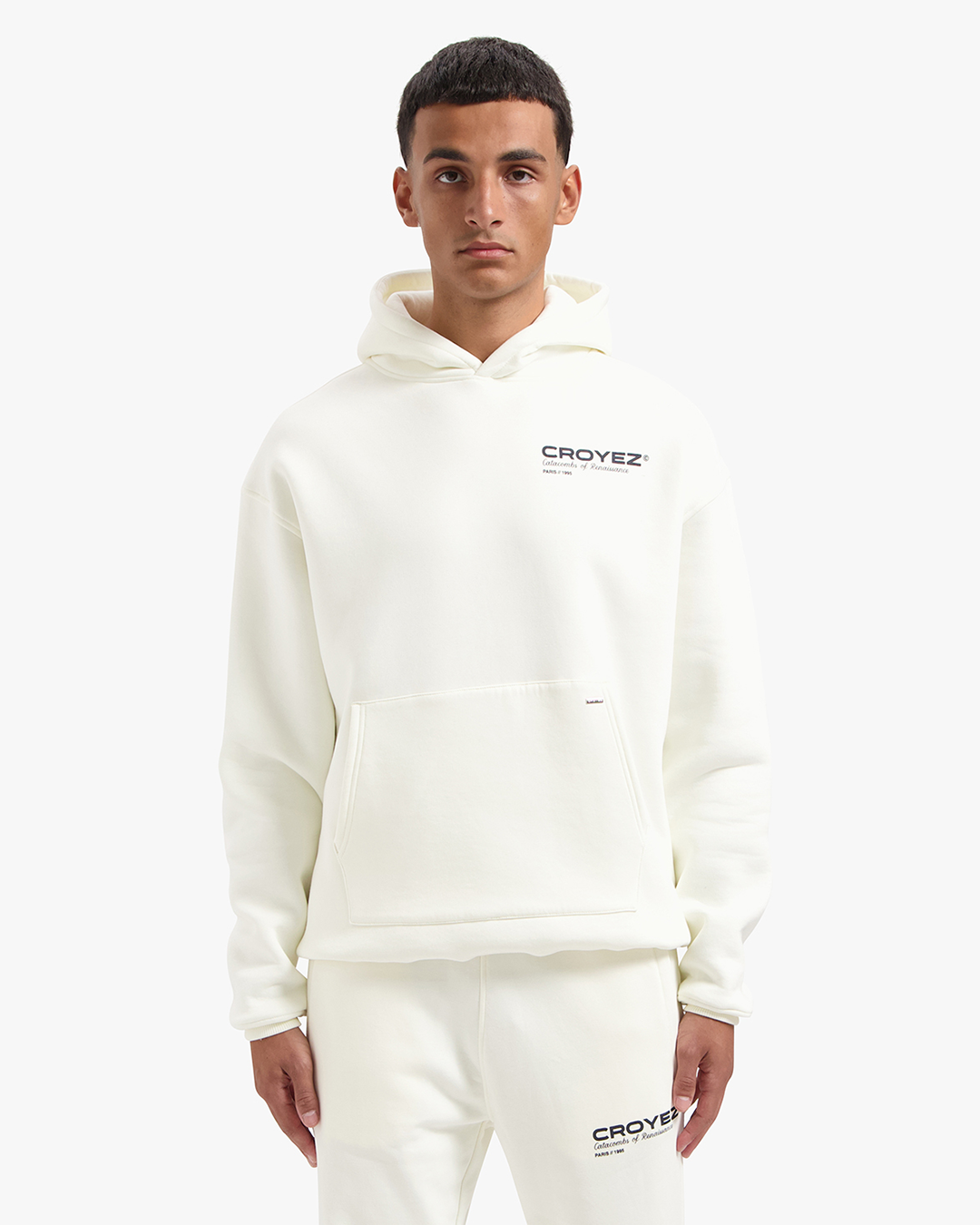 CROYEZ ATELIER HOODIE | CREAM/NAVY