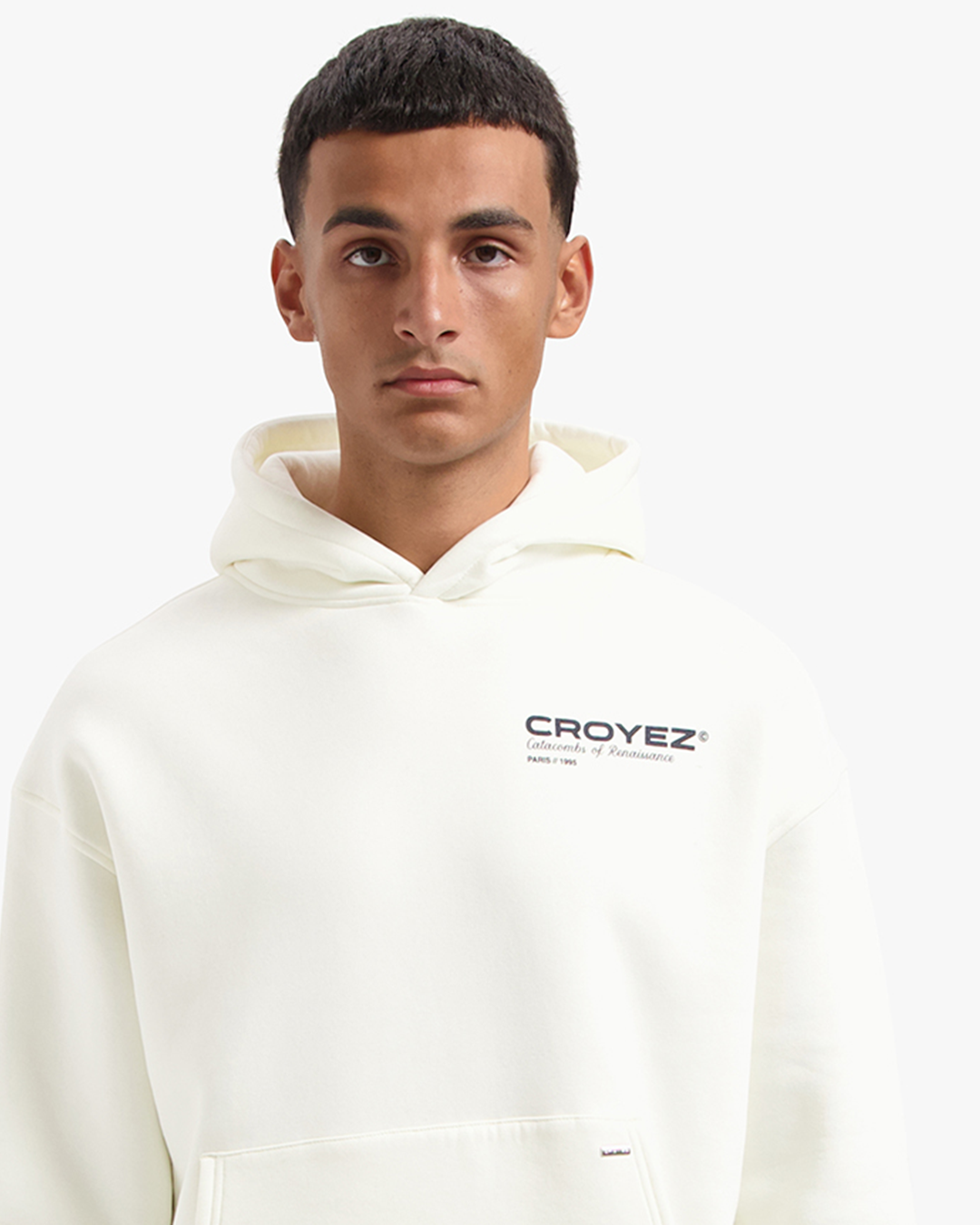 CROYEZ ATELIER HOODIE - CREAM/NAVY