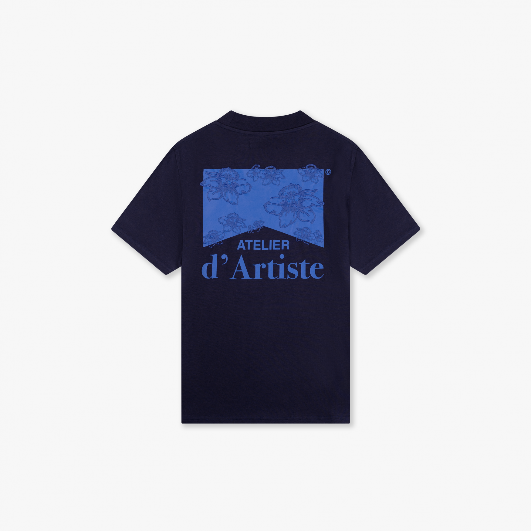 CROYEZ ATELIER FLOWER T-SHIRT | NAVY