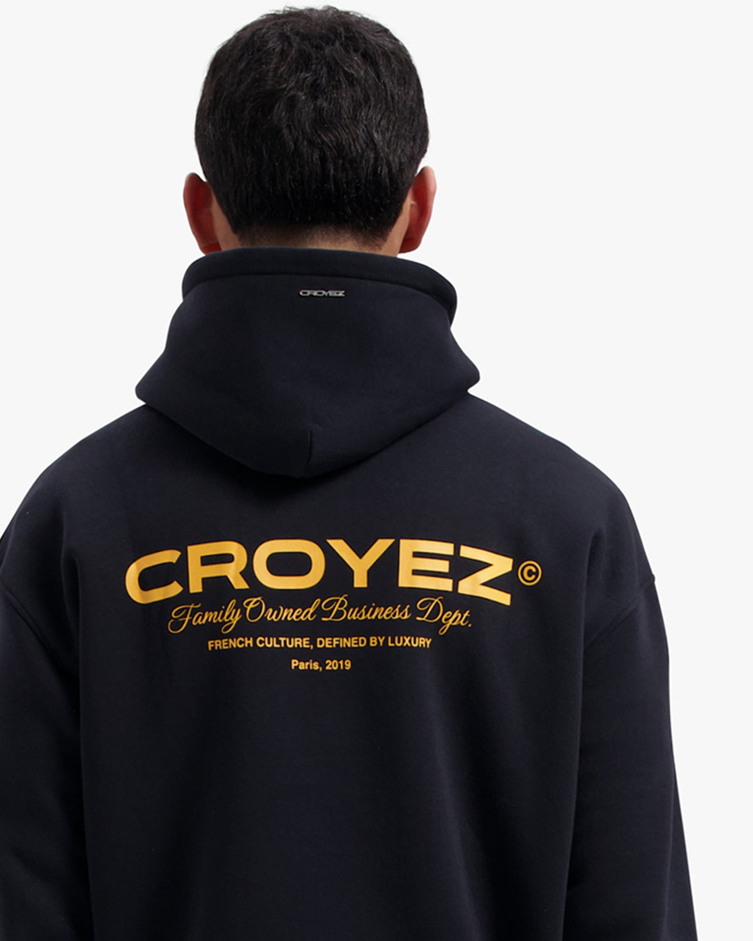 CROYEZ FAMILY OWNED BUSINESS HOODIE - BLACK/YELLOW