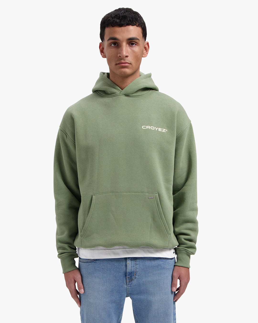 CROYEZ FAMILY OWNED BUSINESS HOODIE - WASHED OLIVE