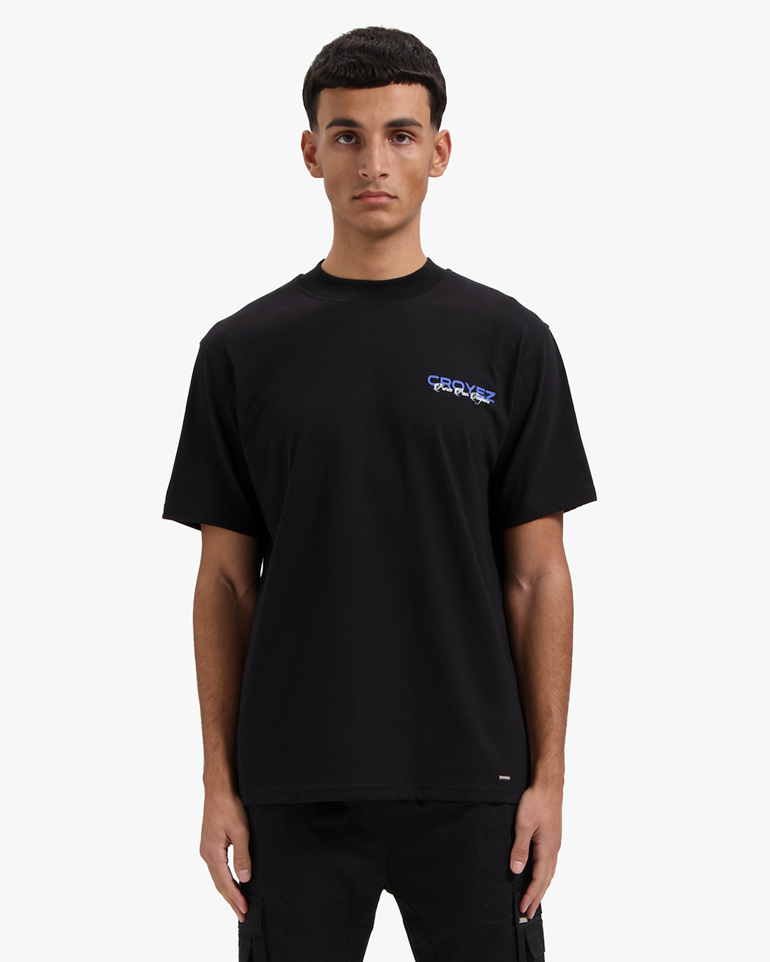 CROYEZ FRÈRES T-SHIRT - BLACK/COBALT