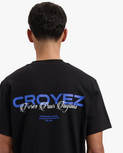 CROYEZ FRÈRES T-SHIRT | BLACK/COBALT