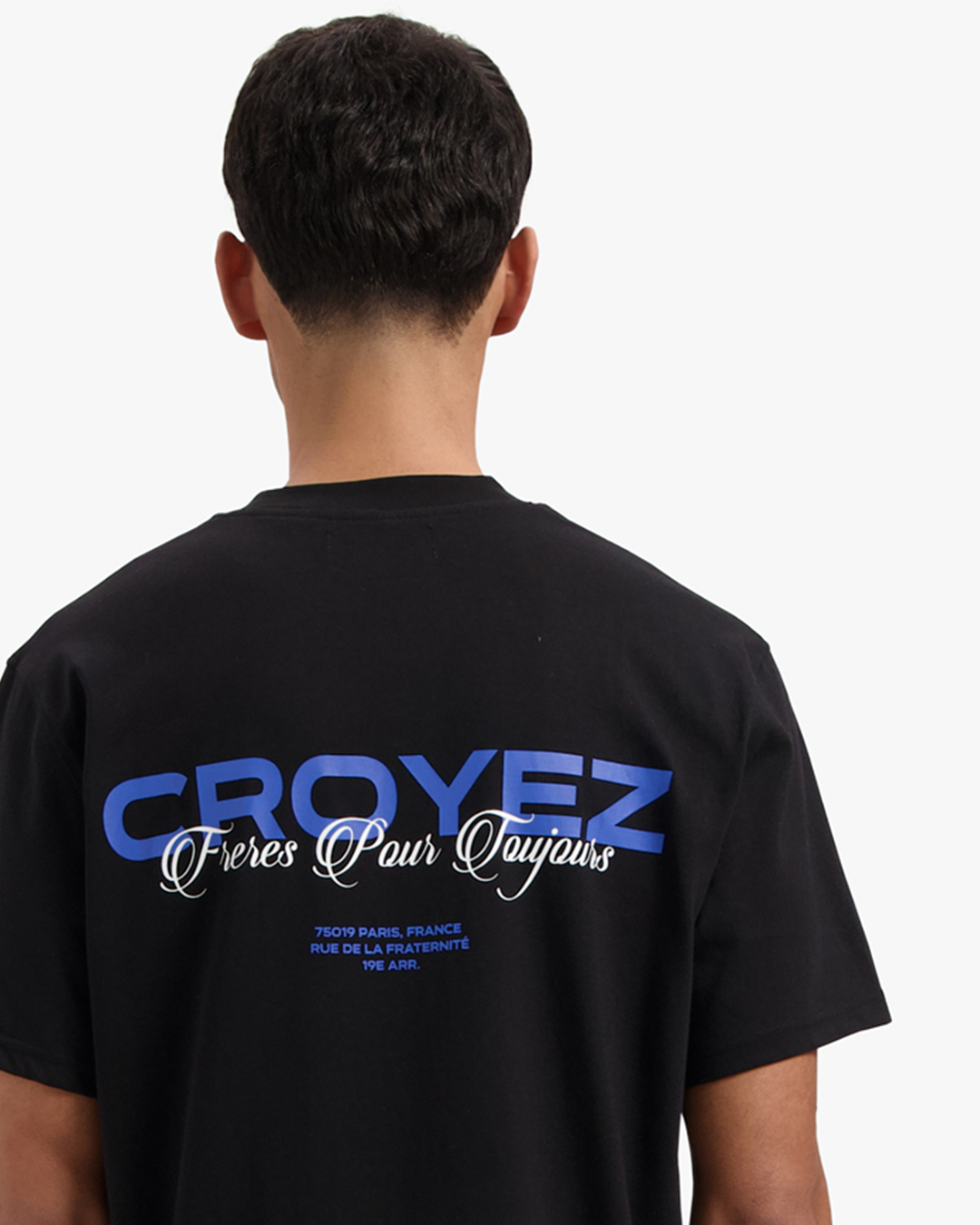 CROYEZ FRÈRES T-SHIRT - BLACK/COBALT