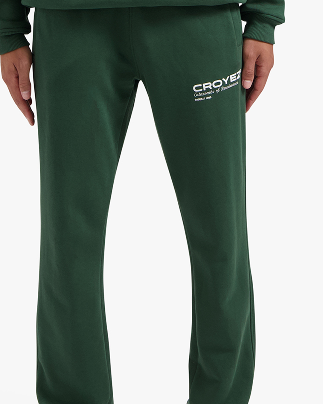 CROYEZ ATELIER SWEATPANTS | DARK GREEN/WHITE