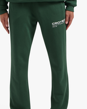 CROYEZ ATELIER SWEATPANTS | DARK GREEN/WHITE