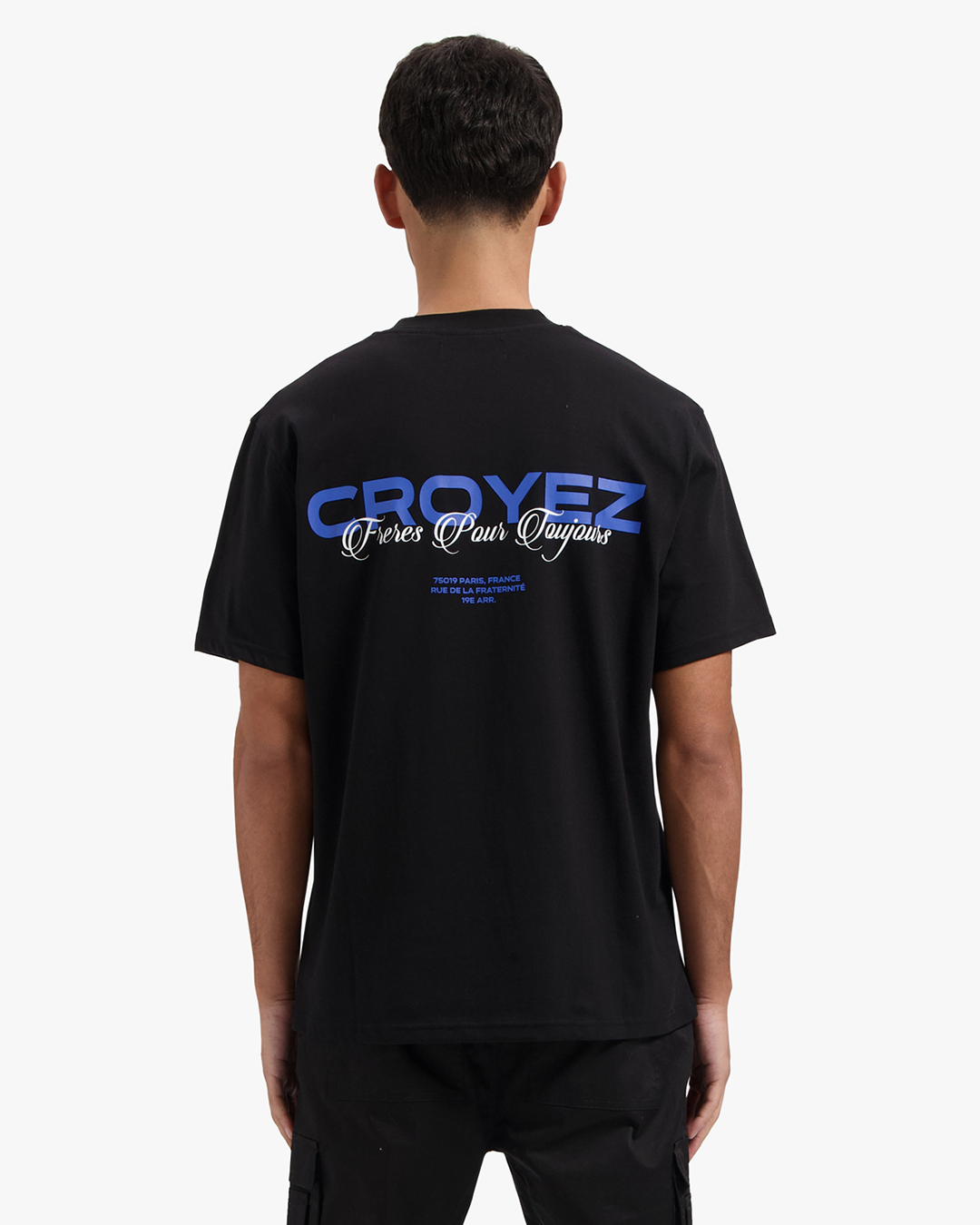 CROYEZ FRÈRES T-SHIRT - BLACK/COBALT