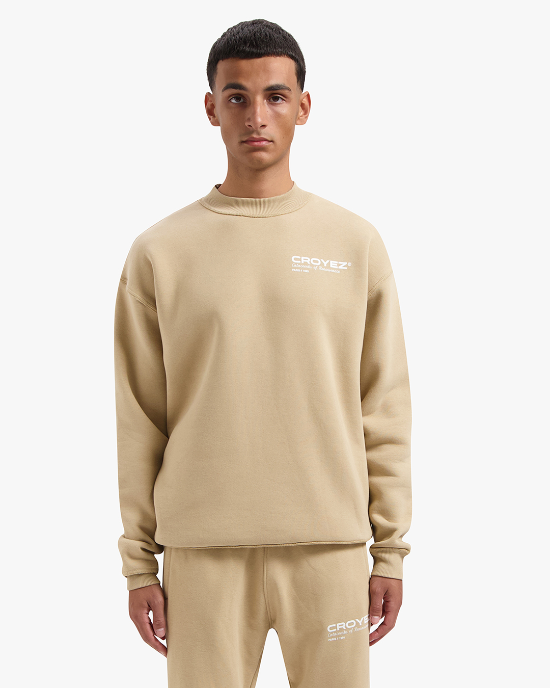 CROYEZ ATELIER SWEATER | BEIGE/WHITE