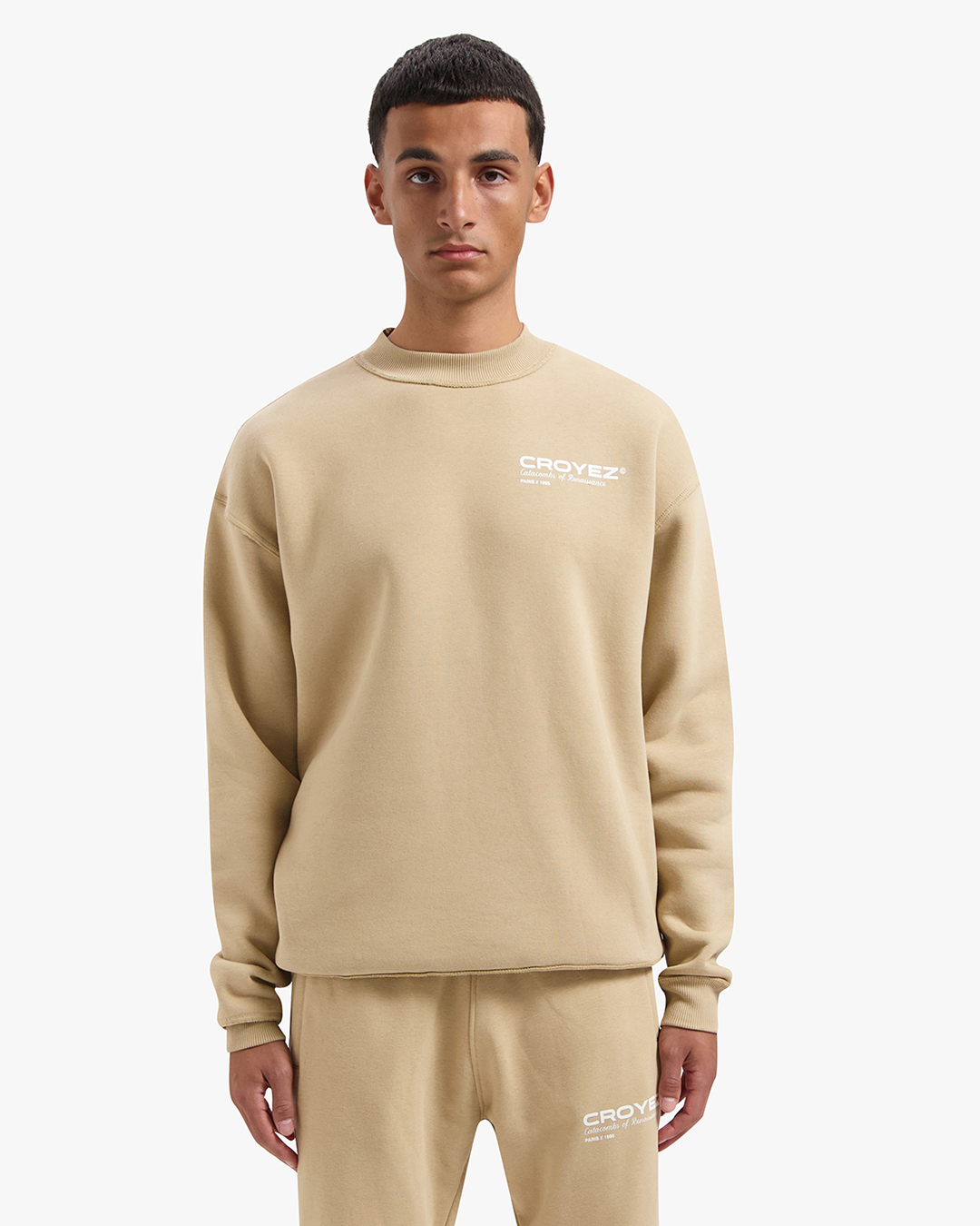 CROYEZ ATELIER SWEATER - BEIGE/WHITE