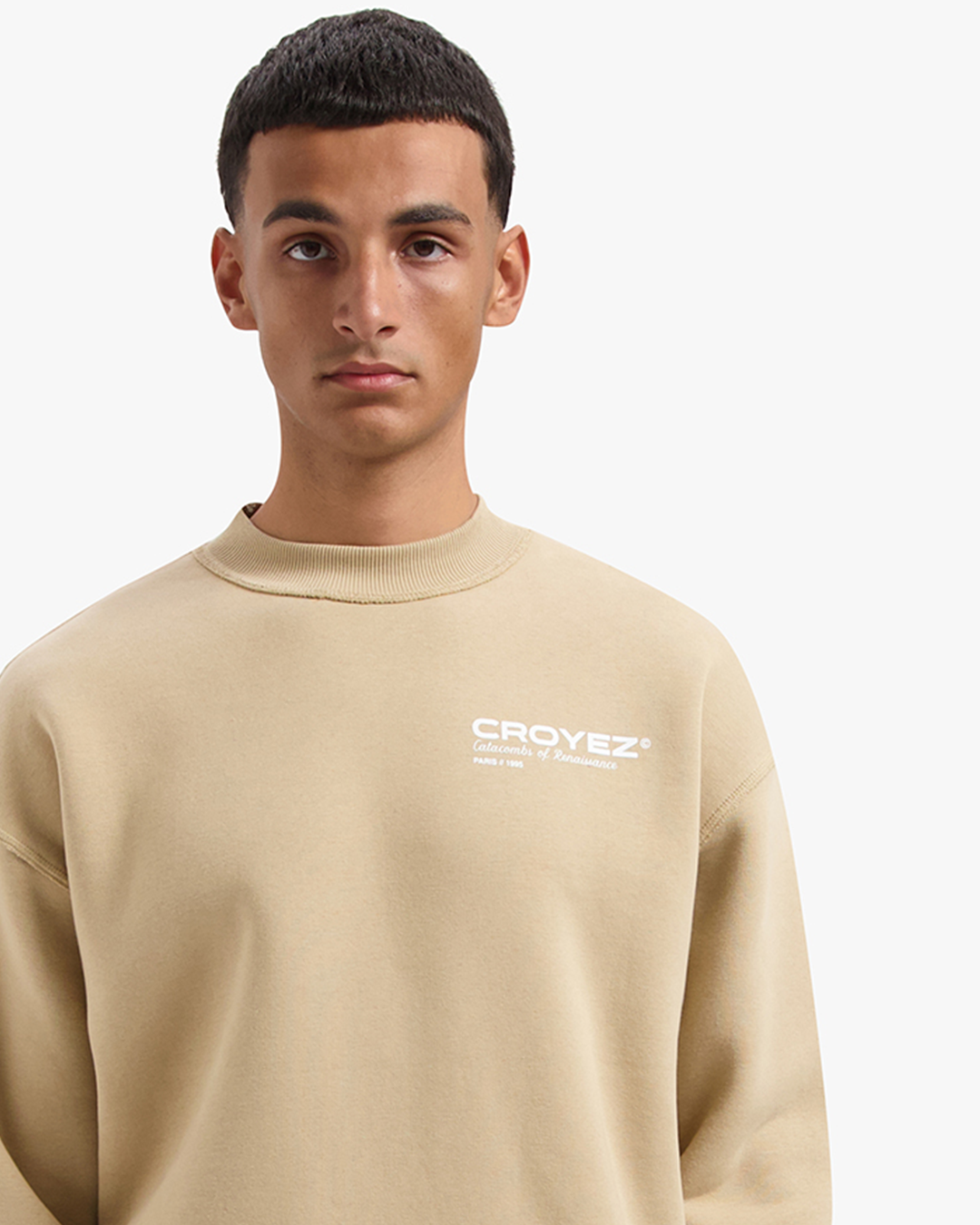 CROYEZ ATELIER SWEATER | BEIGE/WHITE