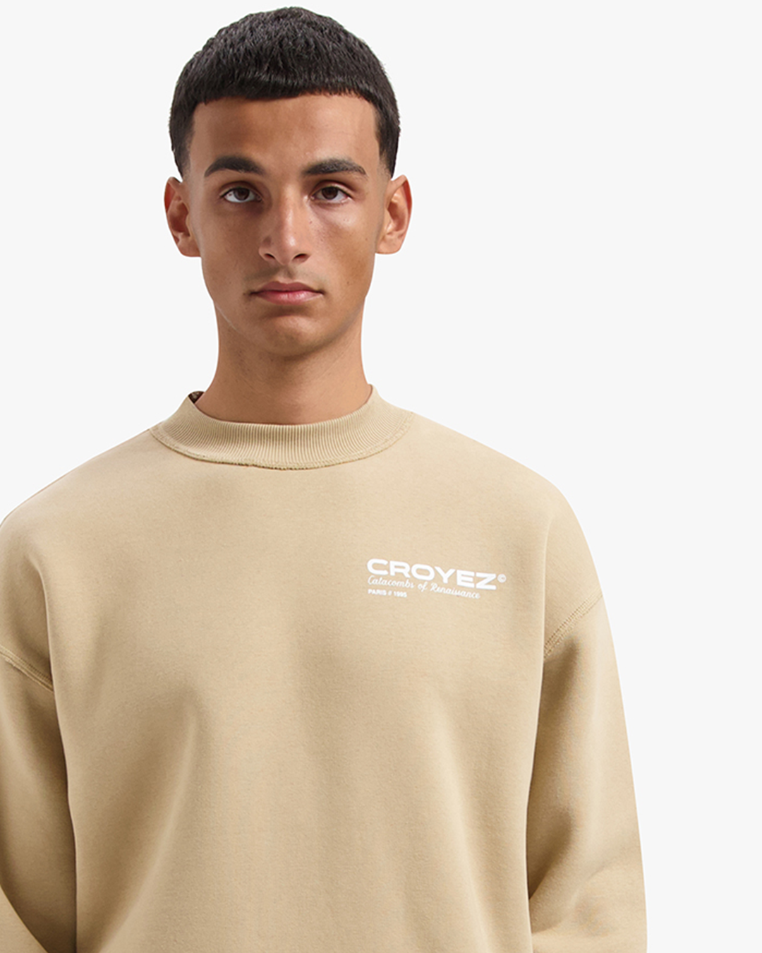 CROYEZ ATELIER SWEATER - BEIGE/WHITE