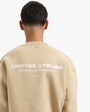 CROYEZ ATELIER SWEATER | BEIGE/WHITE