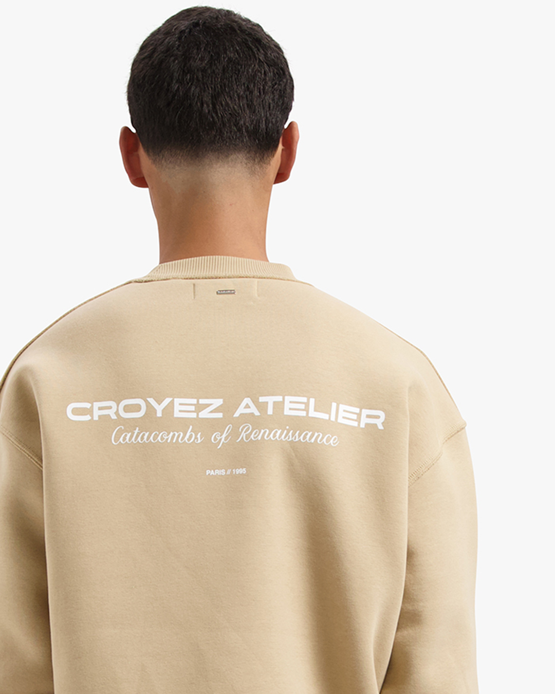 CROYEZ ATELIER SWEATER - BEIGE/WHITE