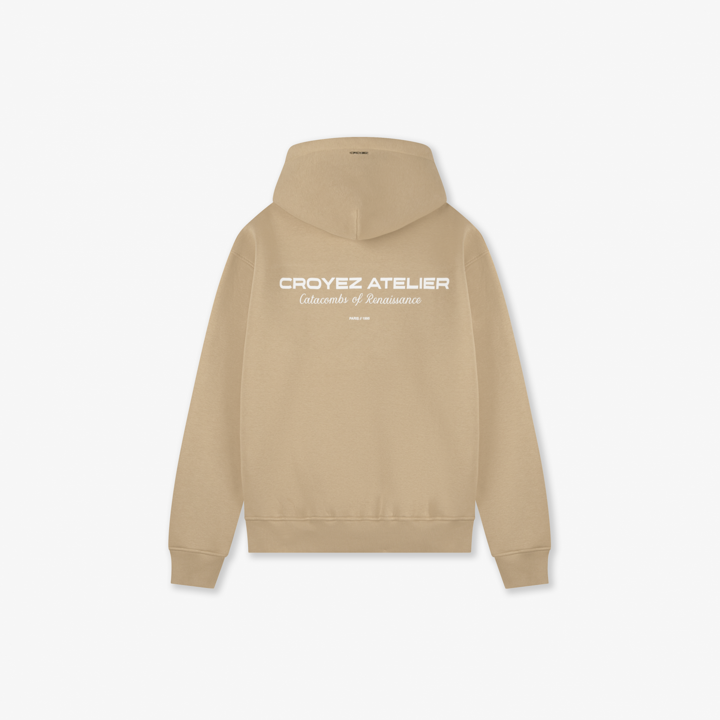 CROYEZ ATELIER HOODIE - BEIGE/WHITE