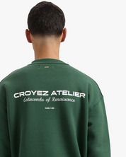 CROYEZ ATELIER SWEATER | DARK GREEN/WHITE