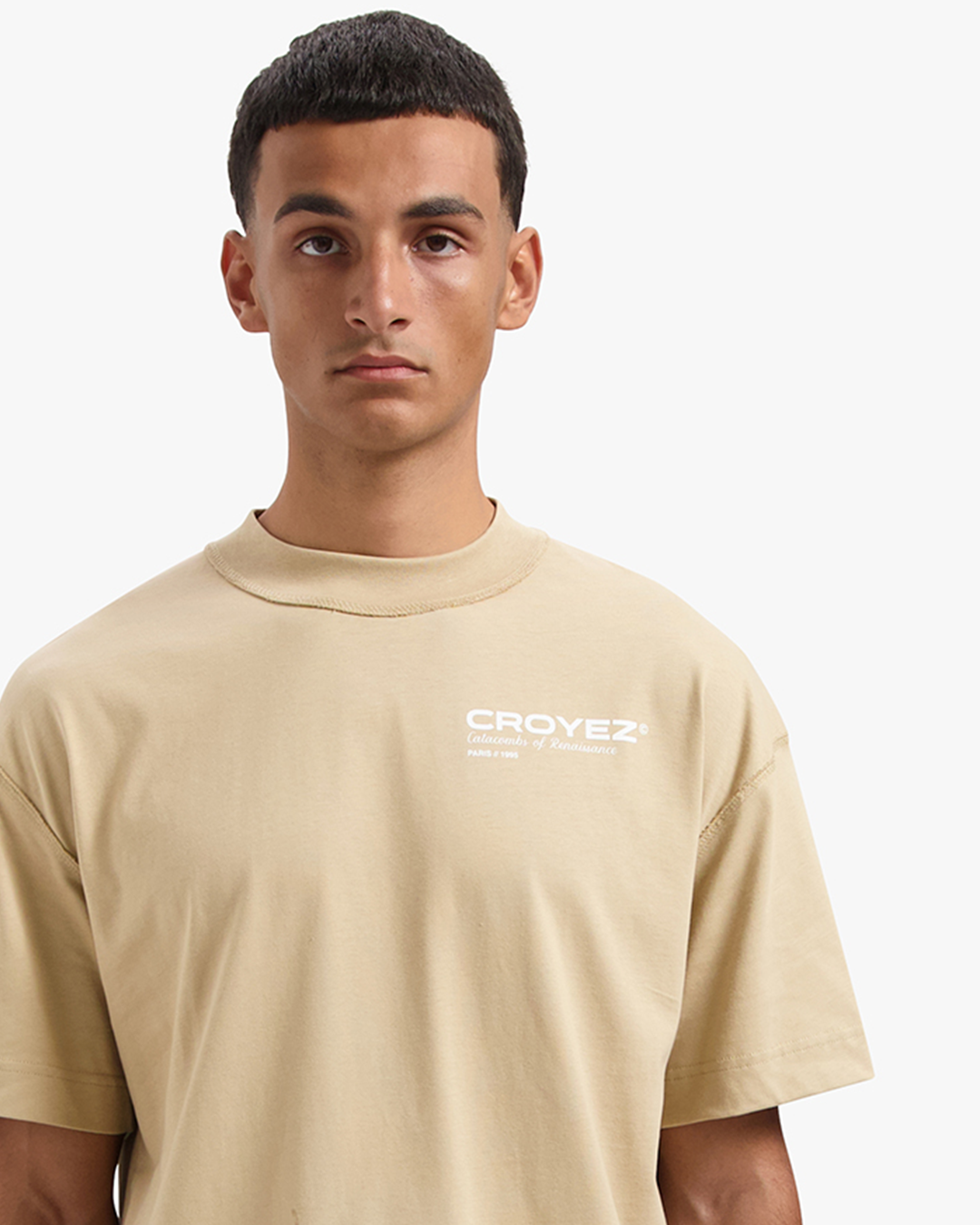 CROYEZ ATELIER T-SHIRT - BEIGE/WHITE