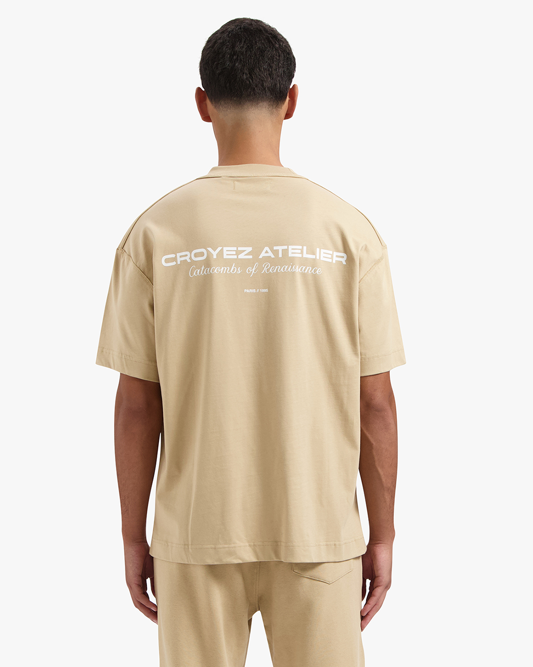 CROYEZ ATELIER T-SHIRT - BEIGE/WHITE