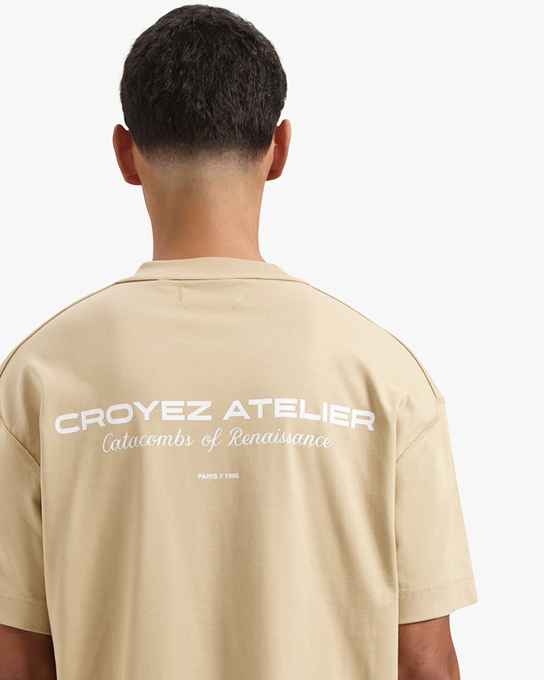 CROYEZ ATELIER T-SHIRT - BEIGE/WHITE