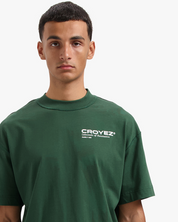 CROYEZ ATELIER T-SHIRT | DARK GREEN/WHITE