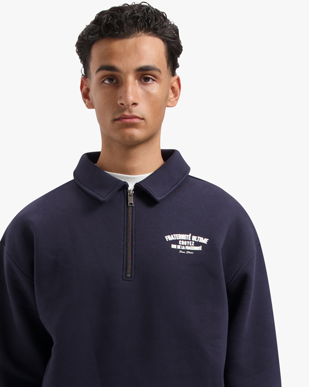 CROYEZ FRATERNITÉ ULTIME HALF ZIP SWEATER - NAVY