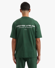 CROYEZ ATELIER T-SHIRT | DARK GREEN/WHITE