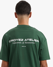CROYEZ ATELIER T-SHIRT | DARK GREEN/WHITE