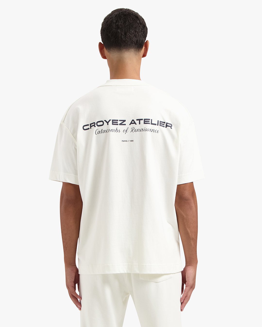 CROYEZ ATELIER T-SHIRT - CREAM/NAVY