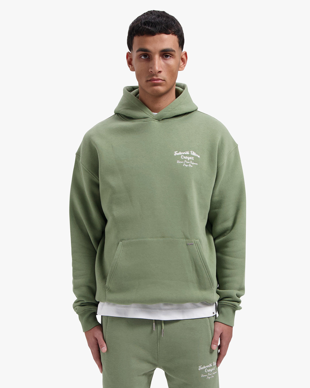 CROYEZ FRATERNITÉ HOODIE - WASHED OLIVE