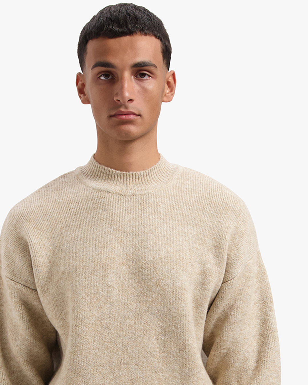 CROYEZ ATELIER KNIT SWEATER - BEIGE/BLACK