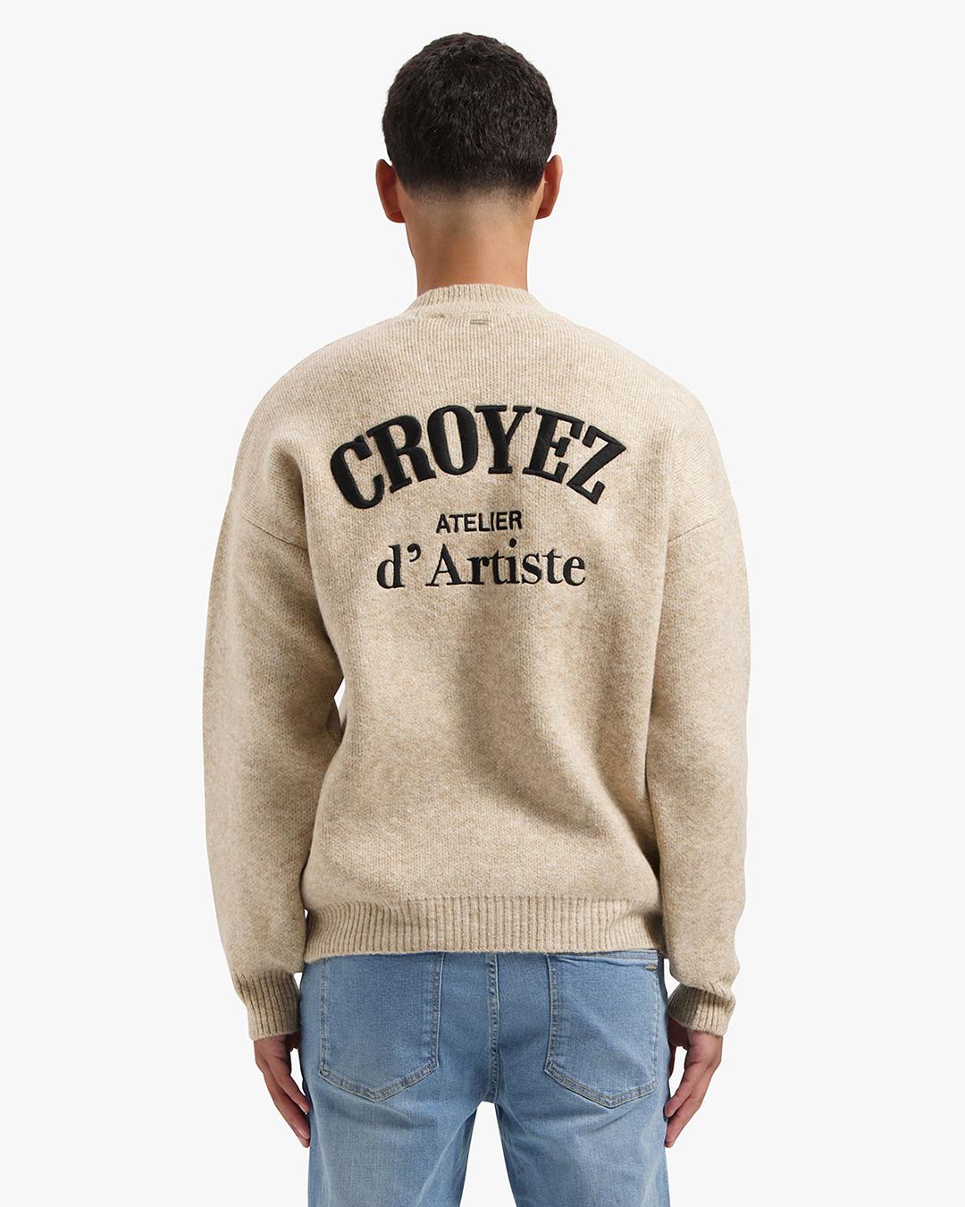 CROYEZ ATELIER KNIT SWEATER - BEIGE/BLACK