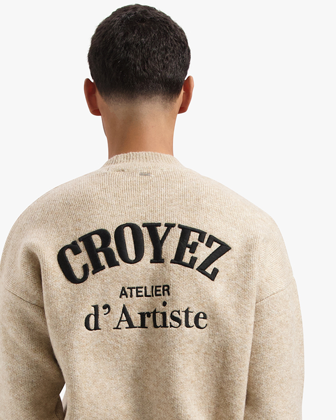 CROYEZ ATELIER KNIT SWEATER - BEIGE/BLACK