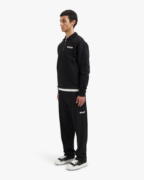 CROYEZ ETIQUETTE HALF-ZIP SWEATER | BLACK