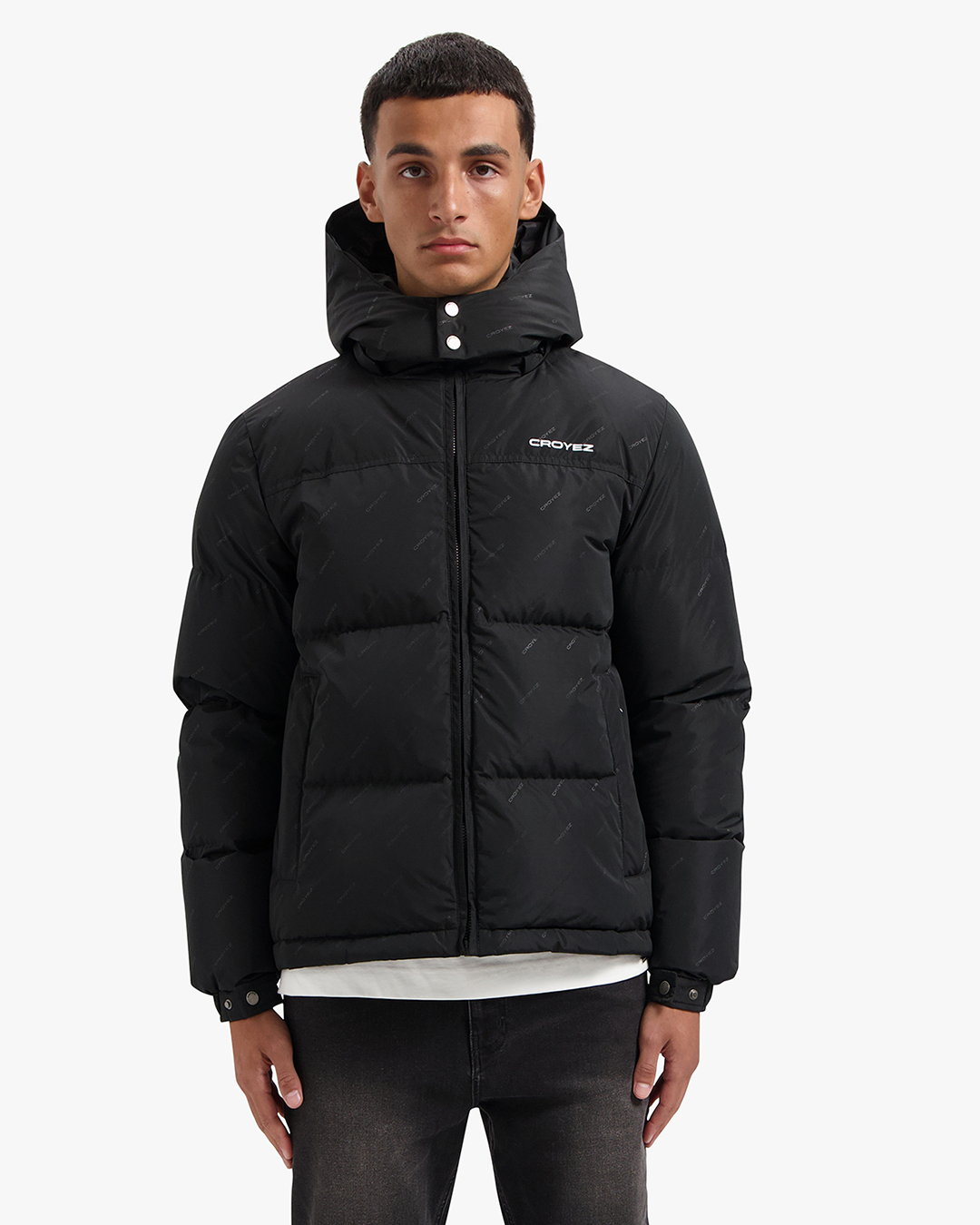 CROYEZ ALLOVER PUFFER JACKET | BLACK